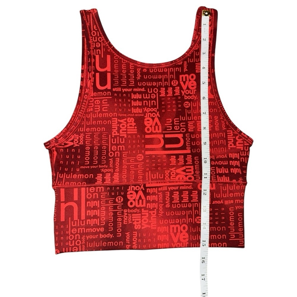 Lululemon Power Pivot Everlux Tank Ombre Red Multi Size 4 Reversible - Picture 7 of 9
